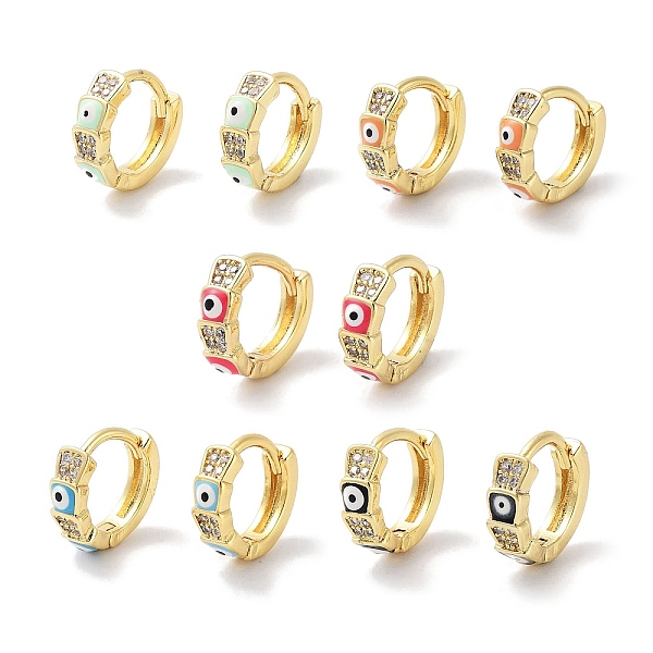 PandaHall Brass Micro Pave Clear Cubic Zirconia Hoop Earrings, Evil Eye Enamel Earrings for Women, Real 18K Gold Plated, Mixed Color, 10x3mm..., Multicolor
PandaHall Brass Micro Pave Clear Cubic Zirconia Hoop Earrings, Evil Eye Enamel Earrings for Women, Real 18K Gold Plated, Mixed Color, 10x3mm..., Multicolor
