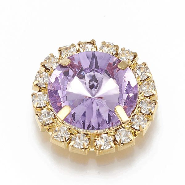 PandaHall Brass Rhinestone Flat Back Cabochons, with Acrylic Rhinestone, Flat Round, Golden, Lilac, 24.5~25x8mm, Hole: 10mm Acrylic..., Purple
PandaHall Brass Rhinestone Flat Back Cabochons, with Acrylic Rhinestone, Flat Round, Golden, Lilac, 24.5~25x8mm, Hole: 10mm Acrylic..., Purple