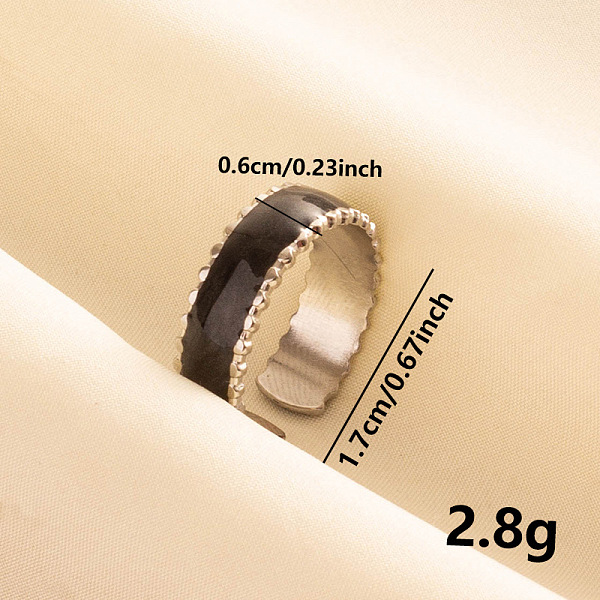 PandaHall Fashionable Enamel Open Cuff Ring, Simple Stainless Steel Jewelry for Women Stainless Steel
PandaHall Fashionable Enamel Open Cuff Ring, Simple Stainless Steel Jewelry for Women Stainless Steel