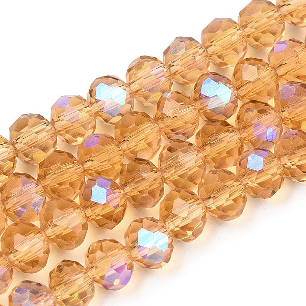 PandaHall Electroplate Glass Beads Strands, Half Rainbow Plated, Faceted, Rondelle, Peru, 6x5mm, Hole: 1mm, about 83~85pcs/strand, 38~39cm..., Brown
PandaHall Electroplate Glass Beads Strands, Half Rainbow Plated, Faceted, Rondelle, Peru, 6x5mm, Hole: 1mm, about 83~85pcs/strand, 38~39cm..., Brown
