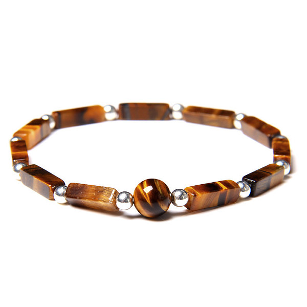 PandaHall Natural Tiger Eye Round Ball & Rectagnle Beaded Stretch Bracelet, 7-1/2 inch(19cm) Tiger Eye
PandaHall Natural Tiger Eye Round Ball & Rectagnle Beaded Stretch Bracelet, 7-1/2 inch(19cm) Tiger Eye