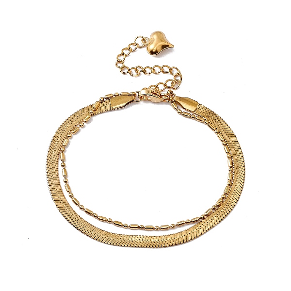 PandaHall 316 Stainless Steel Column Link & Herringbone Chains Multi-strand Bracelet, Double-Layer Bracelet for Men Women, Golden, 6-7/8...
PandaHall 316 Stainless Steel Column Link & Herringbone Chains Multi-strand Bracelet, Double-Layer Bracelet for Men Women, Golden, 6-7/8...