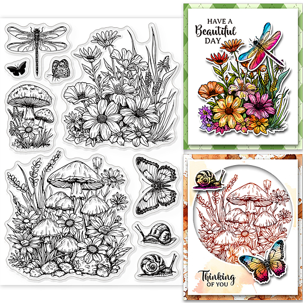 PandaHall GLOBLELAND Mushrooms and Flowers Clear Stamps for Cards Making Butterfly Clear Stamp Seals Transparent Stamps for DIY Scrapbooking...
PandaHall GLOBLELAND Mushrooms and Flowers Clear Stamps for Cards Making Butterfly Clear Stamp Seals Transparent Stamps for DIY Scrapbooking...