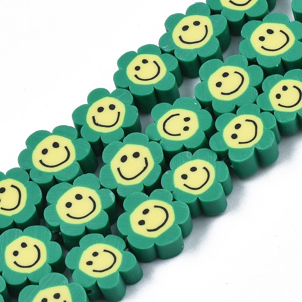 PandaHall Handmade Polymer Clay Bead Strands, Flower with Smile, Sea Green, 8~10x8~10x4~5mm, Hole: 1.2~1.6mm, about 38~40pcs/strand, 12.99...
PandaHall Handmade Polymer Clay Bead Strands, Flower with Smile, Sea Green, 8~10x8~10x4~5mm, Hole: 1.2~1.6mm, about 38~40pcs/strand, 12.99...