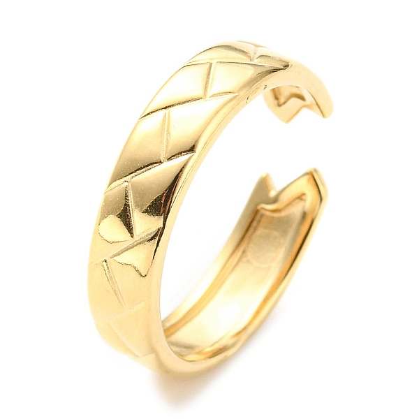 PandaHall 304 Stainless Steel Grooved Open Cuff Ring for Women, Real 14K Gold Plated, Inner Diameter: 18mm 304 Stainless Steel
PandaHall 304 Stainless Steel Grooved Open Cuff Ring for Women, Real 14K Gold Plated, Inner Diameter: 18mm 304 Stainless Steel