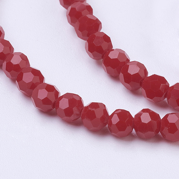 PandaHall Faceted(32 Facets) Round Glass Beads Strands, Red, 4mm, Hole: 1mm, about 88~90pcs/strand, 28~30cm Glass Round Red
PandaHall Faceted(32 Facets) Round Glass Beads Strands, Red, 4mm, Hole: 1mm, about 88~90pcs/strand, 28~30cm Glass Round Red