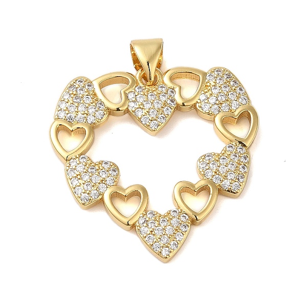 PandaHall Rack Plating Brass & Clear Cubic Zirconia Pendants, Cadmium Free & Lead Free, Long-Lasting Plated, Heart with Hollow Heart, Real...
PandaHall Rack Plating Brass & Clear Cubic Zirconia Pendants, Cadmium Free & Lead Free, Long-Lasting Plated, Heart with Hollow Heart, Real...