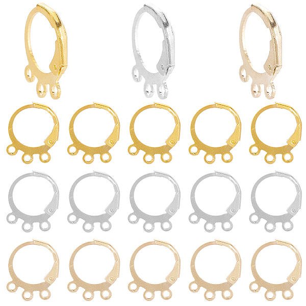 PandaHall SUNNYCLUE 90Pcs 3 Colors Brass Leverback Earring Findings, with Triple Horizontal Loops, Mixed Color, 15x13x1mm, Hole: 1.4mm, Pin...
PandaHall SUNNYCLUE 90Pcs 3 Colors Brass Leverback Earring Findings, with Triple Horizontal Loops, Mixed Color, 15x13x1mm, Hole: 1.4mm, Pin...
