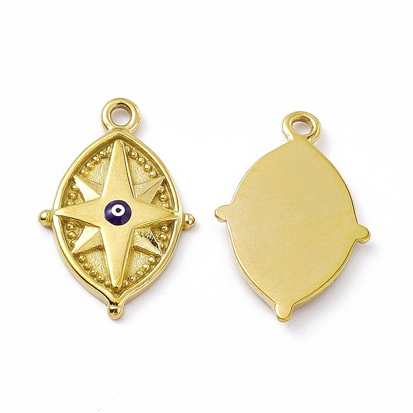 PandaHall Vacuum Plating 201 Stainless Steel Enamel Pendants, Oval with Star & Evil Eye Charm, Real 18K Gold Plated, 22x14x2.2mm, Hole..., Purple
PandaHall Vacuum Plating 201 Stainless Steel Enamel Pendants, Oval with Star & Evil Eye Charm, Real 18K Gold Plated, 22x14x2.2mm, Hole..., Purple