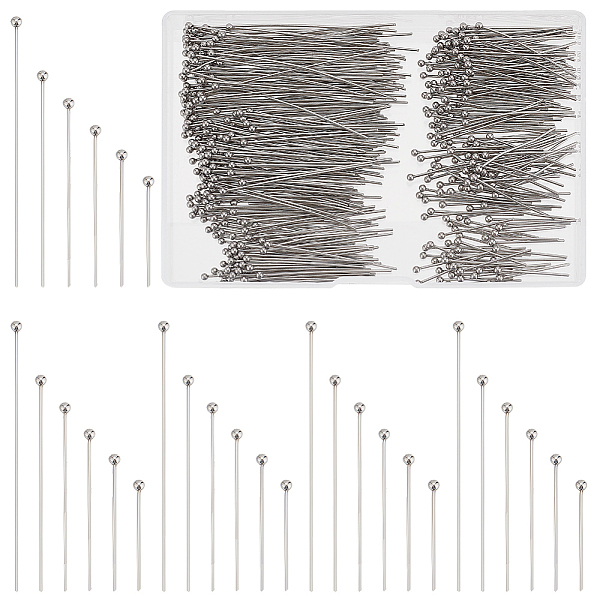 PandaHall 600Pcs 6 Styles 304 Stainless Steel Ball Head Pins, Stainless Steel Color, 21~ 50x0.7mm, 21 Gauge, Head: 2mm, 100pcs/style 304...
PandaHall 600Pcs 6 Styles 304 Stainless Steel Ball Head Pins, Stainless Steel Color, 21~ 50x0.7mm, 21 Gauge, Head: 2mm, 100pcs/style 304...