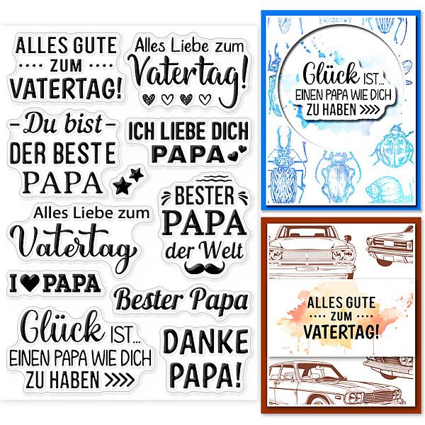 PandaHall GLOBLELAND German Father's Day Clear Stamps for Cards Making Sayings German Clear Stamp Seals Transparent Stamps for DIY...
PandaHall GLOBLELAND German Father's Day Clear Stamps for Cards Making Sayings German Clear Stamp Seals Transparent Stamps for DIY...