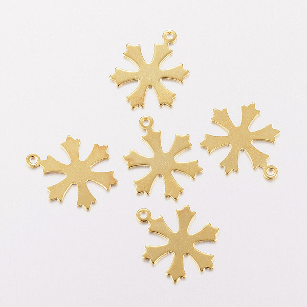 PandaHall 201 Stainless Steel Pendants, Snowflake, Golden, 19.5x14.5x0.8mm, Hole: 1.2mm 201 Stainless Steel Snowflake
PandaHall 201 Stainless Steel Pendants, Snowflake, Golden, 19.5x14.5x0.8mm, Hole: 1.2mm 201 Stainless Steel Snowflake
