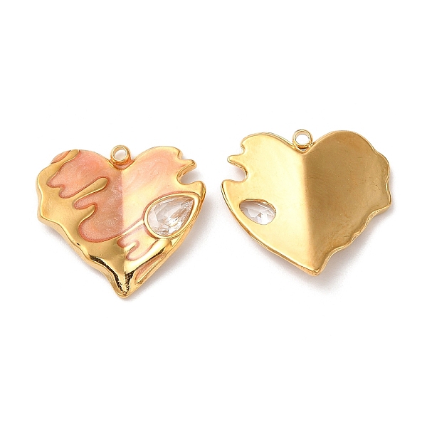 PandaHall 304 Stainless Steel Enamel Pendants, with Rhinestones, Real 18K Gold Plated, Heart Charm, PeachPuff, 19x20x2.5mm, Hole: 1.5mm..., Brown
PandaHall 304 Stainless Steel Enamel Pendants, with Rhinestones, Real 18K Gold Plated, Heart Charm, PeachPuff, 19x20x2.5mm, Hole: 1.5mm..., Brown