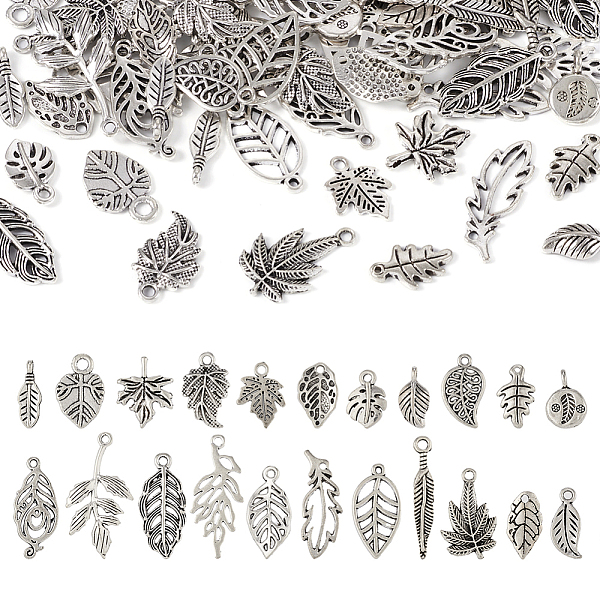 PandaHall 88Pcs 22 Style Autumn Theme Tibetan Style Alloy Pendants, Leaf, Antique Silver, 14.5~29x5~12x1~4.5mm, Hole: 1~3mm, 4pcs/style...
PandaHall 88Pcs 22 Style Autumn Theme Tibetan Style Alloy Pendants, Leaf, Antique Silver, 14.5~29x5~12x1~4.5mm, Hole: 1~3mm, 4pcs/style...