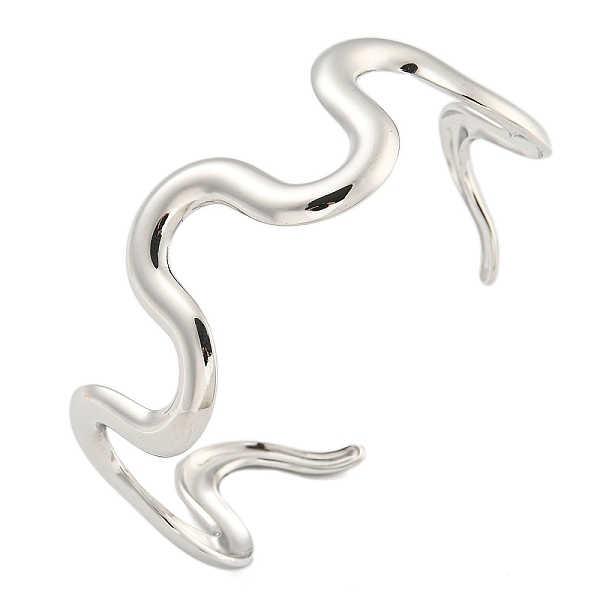 PandaHall 304 Stainless Steel Open Cuff Bangles, Wavy Ring, Stainless Steel Color, 3/4 inch(2cm), Inner Diameter: 2-1/4 inch(5.7cm) 304...
PandaHall 304 Stainless Steel Open Cuff Bangles, Wavy Ring, Stainless Steel Color, 3/4 inch(2cm), Inner Diameter: 2-1/4 inch(5.7cm) 304...