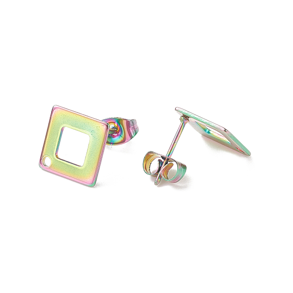 PandaHall Ion Plating(IP) 304 Stainless Steel Stud Earring Findings for Dangle Charms, Rhombus, Rainbow Color, Rhombus: 13.5x13.5mm, Hole...
PandaHall Ion Plating(IP) 304 Stainless Steel Stud Earring Findings for Dangle Charms, Rhombus, Rainbow Color, Rhombus: 13.5x13.5mm, Hole...