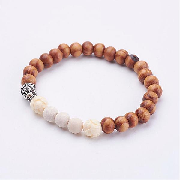 PandaHall Natural Weathered Agate Beads & Woods Beads Stretch Bracelets, with Alloy Buddha Beads and Resin Lotus Beads, BurlyWood, 2-3/8..., Orange
PandaHall Natural Weathered Agate Beads & Woods Beads Stretch Bracelets, with Alloy Buddha Beads and Resin Lotus Beads, BurlyWood, 2-3/8..., Orange