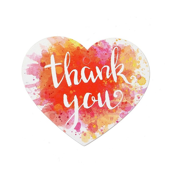 PandaHall Coated Paper Thank You Greeting Card, Heart with Word Thank You Pattern, for Thanksgiving Day, Orange Red, 60x70x0.3mm, Hole: 4mm...
PandaHall Coated Paper Thank You Greeting Card, Heart with Word Thank You Pattern, for Thanksgiving Day, Orange Red, 60x70x0.3mm, Hole: 4mm...