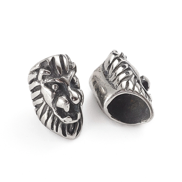 PandaHall 304 Stainless Steel European Beads, Large Hole Beads, Lion, Antique Silver, 14x7.8x9.8mm, Hole: 5mm 304 Stainless Steel Lion
PandaHall 304 Stainless Steel European Beads, Large Hole Beads, Lion, Antique Silver, 14x7.8x9.8mm, Hole: 5mm 304 Stainless Steel Lion