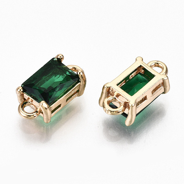 PandaHall Transparent Glass Links Connectors, with Light Gold Tone Brass Findings, Long-Lasting Plated, Cadmium Free & Lead Free, Rectangle..., Green
PandaHall Transparent Glass Links Connectors, with Light Gold Tone Brass Findings, Long-Lasting Plated, Cadmium Free & Lead Free, Rectangle..., Green