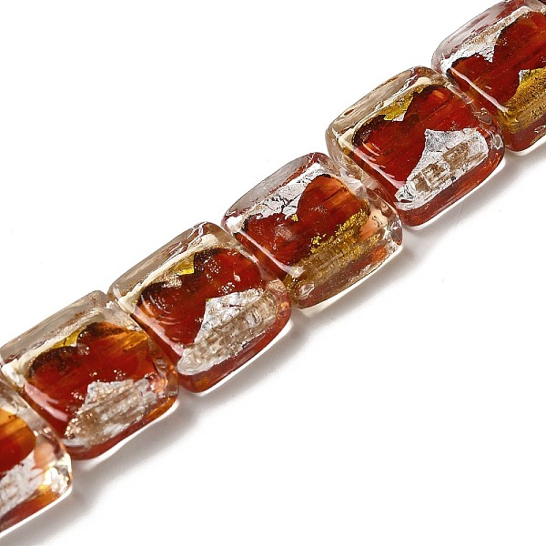 PandaHall Handmade Gold Sand and Silver Sand Lampwork Beads, Square, Red, 14~14.5x14x6~6.5mm, Hole: 1.6~1.8mm Gold & Silver Foil Red
PandaHall Handmade Gold Sand and Silver Sand Lampwork Beads, Square, Red, 14~14.5x14x6~6.5mm, Hole: 1.6~1.8mm Gold & Silver Foil Red