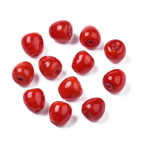 PandaHall Handmade Lampwork Beads, Apple, Red, 10x9.5~10mm, Hole: 1.5~1.8mm Lampwork Fruit Red
PandaHall Handmade Lampwork Beads, Apple, Red, 10x9.5~10mm, Hole: 1.5~1.8mm Lampwork Fruit Red