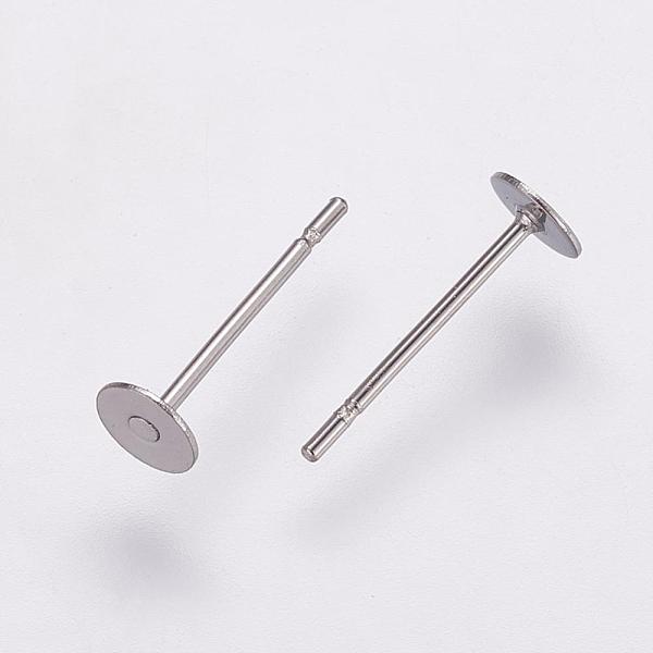 PandaHall 304 Stainless Steel Stud Earring Settings, Flat Pad Earring Post, Flat Round, Stainless Steel Color, Tray: 4mm, 12x4mm, Pin: 0.7mm...
PandaHall 304 Stainless Steel Stud Earring Settings, Flat Pad Earring Post, Flat Round, Stainless Steel Color, Tray: 4mm, 12x4mm, Pin: 0.7mm...