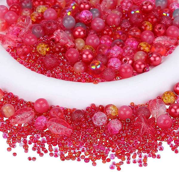 PandaHall Glass Beads, Round & Starfish & Fish & Rondelle, Mixed Style, FireBrick, 2.5~14x2.5~13.5x2~8.5mm, Hole: 1~1.4mm, about..., Red
PandaHall Glass Beads, Round & Starfish & Fish & Rondelle, Mixed Style, FireBrick, 2.5~14x2.5~13.5x2~8.5mm, Hole: 1~1.4mm, about..., Red