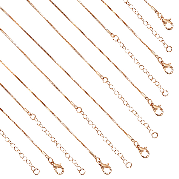 PandaHall 12Pcs 2 Style Brass Round Snake Chain Necklaces Set, Light Gold, 18.5~24.4 inch(47.2~62.2cm), 6Pcs/style Brass
PandaHall 12Pcs 2 Style Brass Round Snake Chain Necklaces Set, Light Gold, 18.5~24.4 inch(47.2~62.2cm), 6Pcs/style Brass