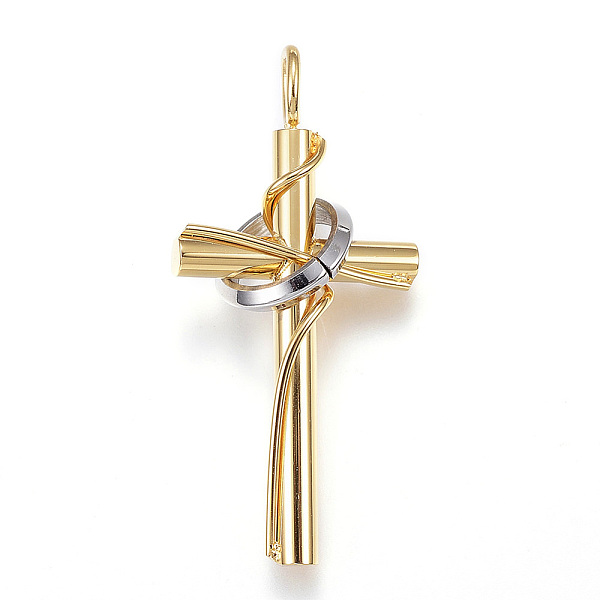 PandaHall 304 Stainless Steel Pendants, Cross with Circle, Golden & Stainless Steel Color, 36x17x10mm, Hole: 4x2.5mm 304 Stainless Steel...
PandaHall 304 Stainless Steel Pendants, Cross with Circle, Golden & Stainless Steel Color, 36x17x10mm, Hole: 4x2.5mm 304 Stainless Steel...
