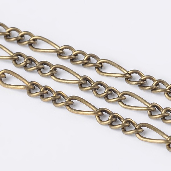 PandaHall Iron Handmade Chains Figaro Chains Mother-Son Chains, Unwelded, Antique Bronze, with Spool, Mother Link: 3.5x7mm, 1mm thick, Son...
PandaHall Iron Handmade Chains Figaro Chains Mother-Son Chains, Unwelded, Antique Bronze, with Spool, Mother Link: 3.5x7mm, 1mm thick, Son...