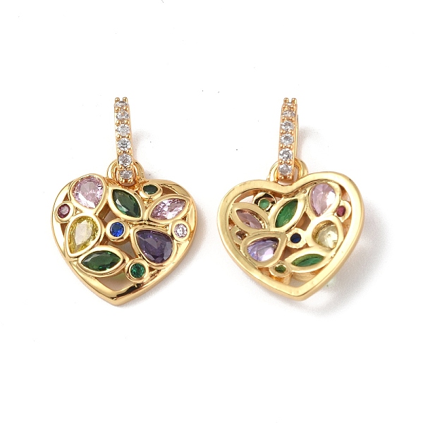PandaHall Brass Micro Pave Clear Cubic Zirconia Pendants, with Jump Ring and Glass, Heart Charm, Real 18K Gold Plated, 14.5x14x3.5mm, Hole...
PandaHall Brass Micro Pave Clear Cubic Zirconia Pendants, with Jump Ring and Glass, Heart Charm, Real 18K Gold Plated, 14.5x14x3.5mm, Hole...