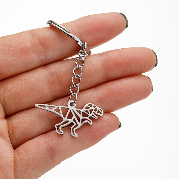 PandaHall 201 Stainless Steel Hollow Dinosaur Pendant Keychain, for Car Backpack Pendant Gift, Stainless Steel Color, 1.6x3cm Stainless...
PandaHall 201 Stainless Steel Hollow Dinosaur Pendant Keychain, for Car Backpack Pendant Gift, Stainless Steel Color, 1.6x3cm Stainless...