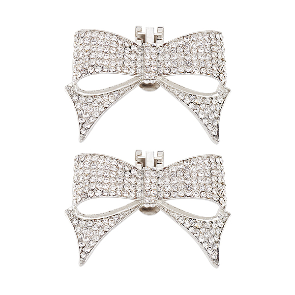PandaHall Alloy Rhinestone Shoe Decorations, Detachable Shoe Buckle Clips, with Iron Findings, Bowknot, Platinum, 36x53x11.5mm, 2pcs/box..., Clear
PandaHall Alloy Rhinestone Shoe Decorations, Detachable Shoe Buckle Clips, with Iron Findings, Bowknot, Platinum, 36x53x11.5mm, 2pcs/box..., Clear