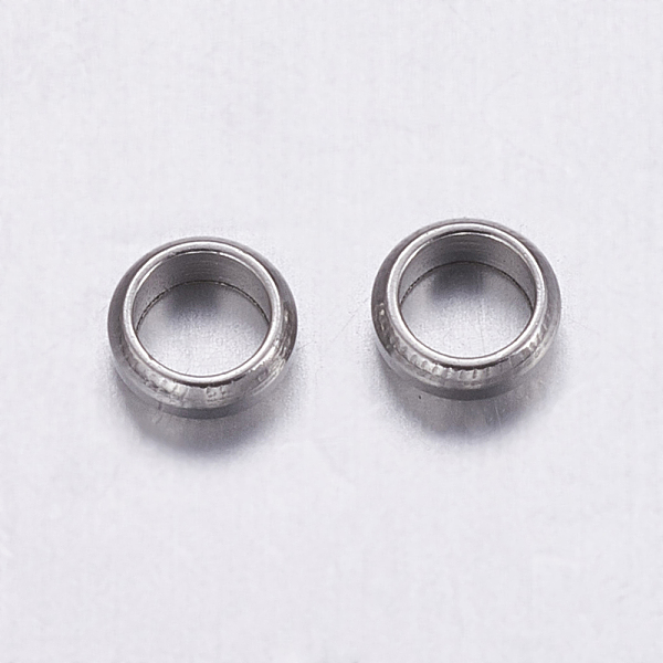 PandaHall 304 Stainless Steel Beads, Rondelle, Stainless Steel Color, 4x1.5mm, Hole: 3mm 304 Stainless Steel Rondelle
PandaHall 304 Stainless Steel Beads, Rondelle, Stainless Steel Color, 4x1.5mm, Hole: 3mm 304 Stainless Steel Rondelle