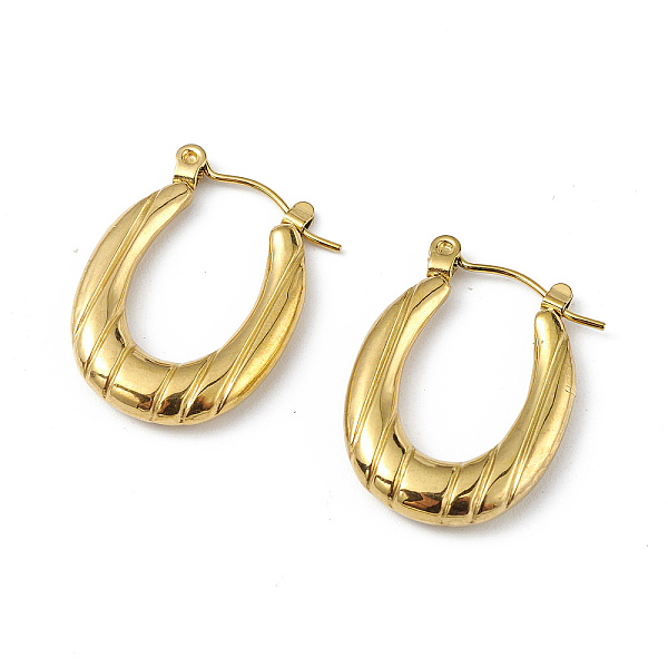 PandaHall Ion Plating(IP) 304 Stainless Steel Oval Hoop Earrings for Women, Golden, 22.5x17x3.5mm, Pin: 0.6mm 304 Stainless Steel Oval
PandaHall Ion Plating(IP) 304 Stainless Steel Oval Hoop Earrings for Women, Golden, 22.5x17x3.5mm, Pin: 0.6mm 304 Stainless Steel Oval