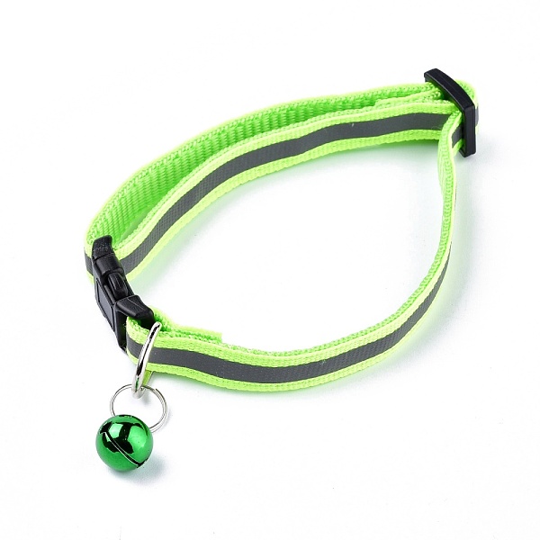 PandaHall Adjustable Polyester Reflective Dog/Cat Collar, Pet Supplies, with Iron Bell and Polypropylene(PP) Buckle, Lime, 21.5~35x1cm, Fit..., Green
PandaHall Adjustable Polyester Reflective Dog/Cat Collar, Pet Supplies, with Iron Bell and Polypropylene(PP) Buckle, Lime, 21.5~35x1cm, Fit..., Green
