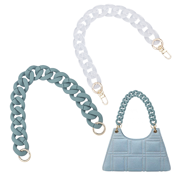 PandaHall Transparent Acrylic Chains Bag Handles, with Golden Alloy Spring Gate Rings and Zinc Alloy Swivel Clasps, for Bag Straps..., Multicolor
PandaHall Transparent Acrylic Chains Bag Handles, with Golden Alloy Spring Gate Rings and Zinc Alloy Swivel Clasps, for Bag Straps..., Multicolor