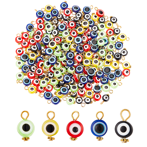 PandaHall DICOSMETIC 200Pcs Evil Eye Resin Pendants, with Antique Golden Tone Alloy Daisy Spacer Beads, Flat Round Charm, Mixed Color..., Multicolor
PandaHall DICOSMETIC 200Pcs Evil Eye Resin Pendants, with Antique Golden Tone Alloy Daisy Spacer Beads, Flat Round Charm, Mixed Color..., Multicolor
