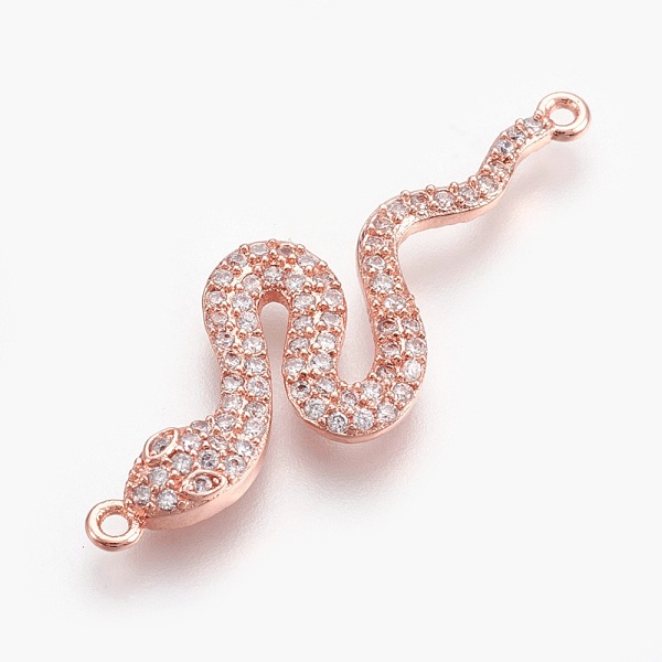 PandaHall Brass Micro Pave Cubic Zirconia Links, Long-Lasting Plated, Snake, Lead Free & Nickel Free & Cadmium Free, Clear, Real Rose Gold...
PandaHall Brass Micro Pave Cubic Zirconia Links, Long-Lasting Plated, Snake, Lead Free & Nickel Free & Cadmium Free, Clear, Real Rose Gold...