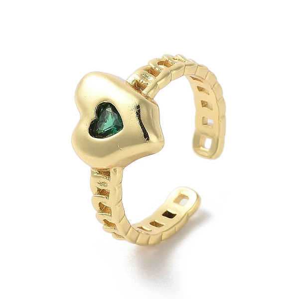 PandaHall Glass Heart Open Cuff Ring, Real 18K Gold Plated Brass Jewelry for Women, Green, 8.5~16.8mm, US Size 14(23mm) Brass Heart Green
PandaHall Glass Heart Open Cuff Ring, Real 18K Gold Plated Brass Jewelry for Women, Green, 8.5~16.8mm, US Size 14(23mm) Brass Heart Green