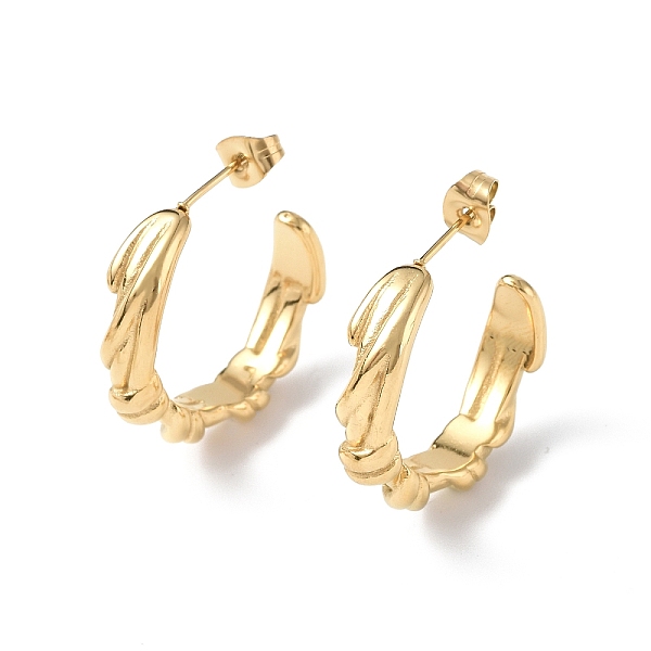 PandaHall Ion Plating(IP) 304 Stainless Steel Tape Stud Earrings, Half Hoop Earrings for Women, Golden, 23x23x6mm, Pin: 0.8mm 304 Stainless...
PandaHall Ion Plating(IP) 304 Stainless Steel Tape Stud Earrings, Half Hoop Earrings for Women, Golden, 23x23x6mm, Pin: 0.8mm 304 Stainless...