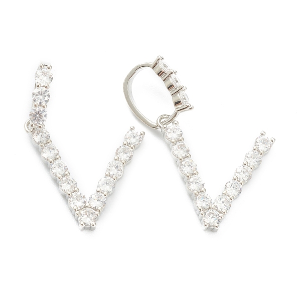 PandaHall Brass Micro Pave Clear Cubic Zirconia Pendants, Letter, Letter.V, 19~22.5x10.5~20x2.5mm, Hole: 9.5x6mm Brass+Cubic Zirconia Letter...
PandaHall Brass Micro Pave Clear Cubic Zirconia Pendants, Letter, Letter.V, 19~22.5x10.5~20x2.5mm, Hole: 9.5x6mm Brass+Cubic Zirconia Letter...