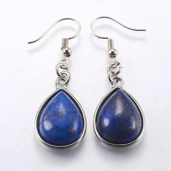 PandaHall Natural Lapis Lazuli Dangle Earrings, with Brass Earring Hooks, teardrop, Platinum, 48mm, Pin: 0.5mm Lapis Lazuli
PandaHall Natural Lapis Lazuli Dangle Earrings, with Brass Earring Hooks, teardrop, Platinum, 48mm, Pin: 0.5mm Lapis Lazuli
