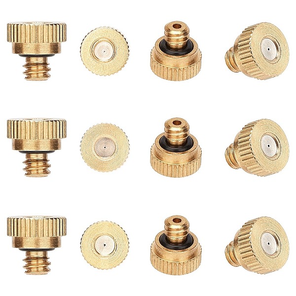 PandaHall Brass Misting Nozzles Replacement Heads, for Outdoor Cooling System, Golden, 9.5x9.5mm, Hole: 0.2mm and 1.6mm, 30pcs/box Brass
PandaHall Brass Misting Nozzles Replacement Heads, for Outdoor Cooling System, Golden, 9.5x9.5mm, Hole: 0.2mm and 1.6mm, 30pcs/box Brass