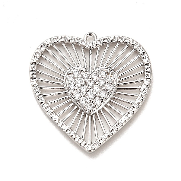 PandaHall Rack Plating Brass Micro Pave Clear Cubic Zirconia Pendants, Long-Lasting Plated, Lead Free & Cadmium Free, Heart Charms, Platinum...
PandaHall Rack Plating Brass Micro Pave Clear Cubic Zirconia Pendants, Long-Lasting Plated, Lead Free & Cadmium Free, Heart Charms, Platinum...