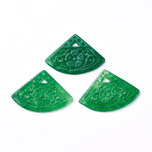PandaHall Natural Dyed Jade Pendants, Fan, 30.5x42.5x2.5mm, Hole: 1.2mm Jade Fan Green
PandaHall Natural Dyed Jade Pendants, Fan, 30.5x42.5x2.5mm, Hole: 1.2mm Jade Fan Green