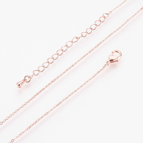 PandaHall Brass Cable Chain Necklaces, with Lobster Claw Clasp, Rose Gold, 17.51 inch(44.5cm) Brass
PandaHall Brass Cable Chain Necklaces, with Lobster Claw Clasp, Rose Gold, 17.51 inch(44.5cm) Brass