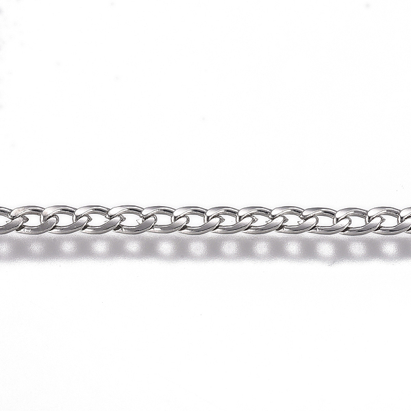PandaHall 304 Stainless Steel Chain, Curb Chain, Twisted Chain, Unwelded, Stainless Steel Color, 3.5x2x0.8mm 304 Stainless Steel
PandaHall 304 Stainless Steel Chain, Curb Chain, Twisted Chain, Unwelded, Stainless Steel Color, 3.5x2x0.8mm 304 Stainless Steel
