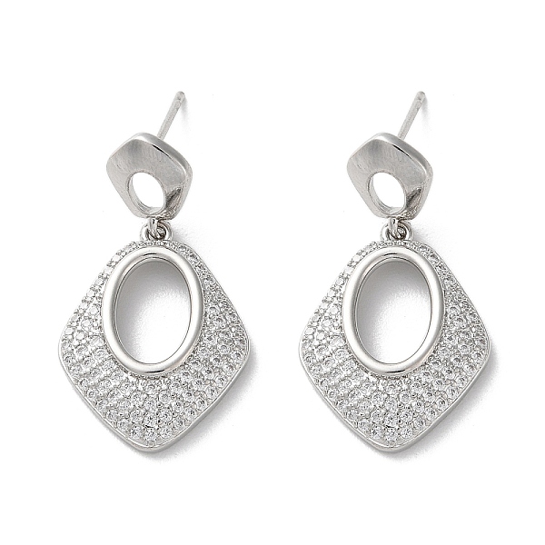 PandaHall Brass Pave Cubic Zirconia Stud Earrings, Rhombus with Hollow Oval, Platinum, 31.5x17.5mm Cubic Zirconia Rhombus Clear
PandaHall Brass Pave Cubic Zirconia Stud Earrings, Rhombus with Hollow Oval, Platinum, 31.5x17.5mm Cubic Zirconia Rhombus Clear